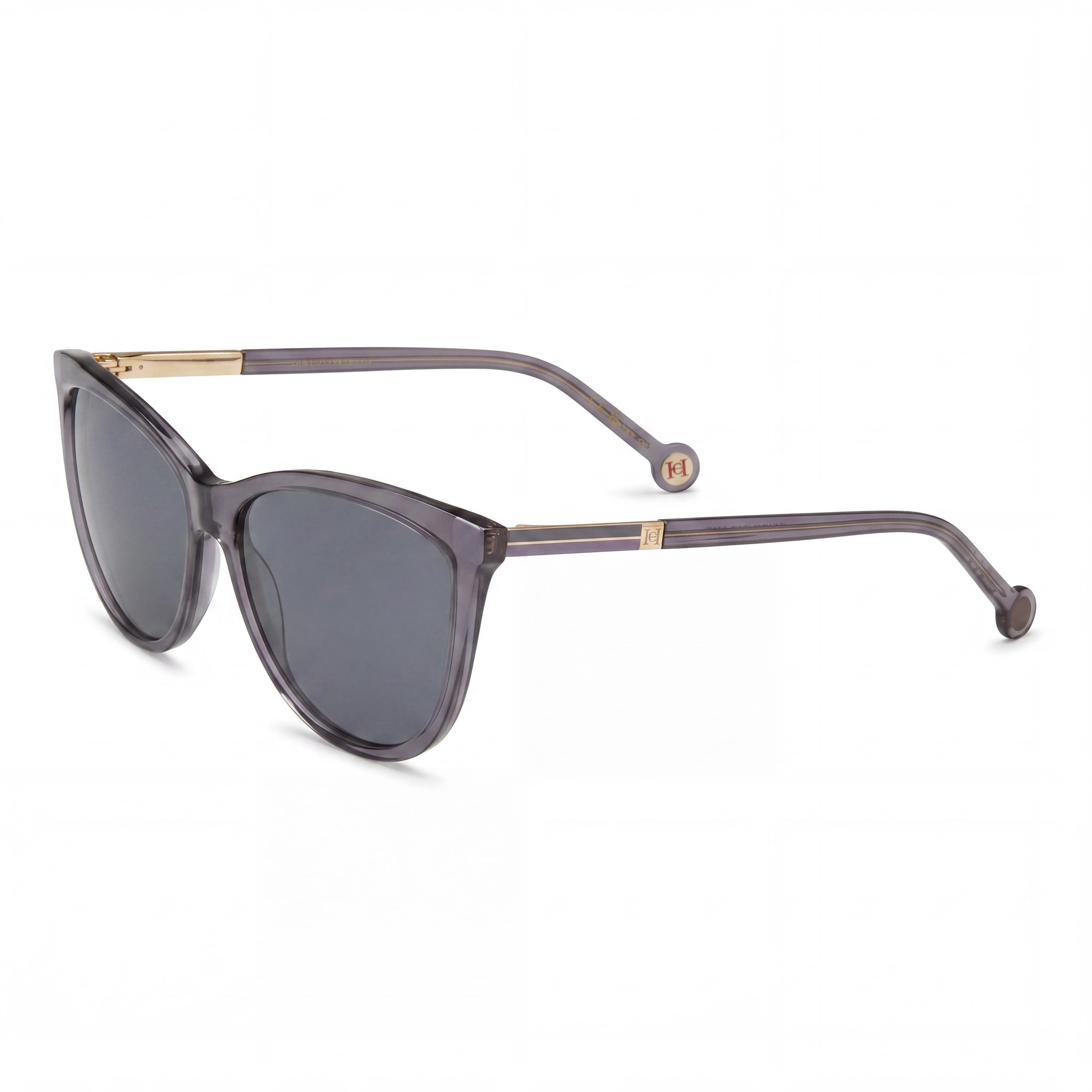 Gafas de sol Carolina Herrera casuales de plástico gris violeta con protección UV para mujer, ancho de lente 57 mm, Photo 1