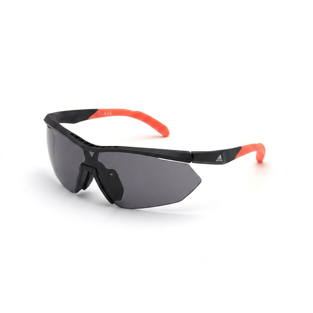Adidas Contemporary Women's TR90 Black Smoke Gray Frame Sunglasses, Smoke & Amber Interchangeable Lenses, 100% UV