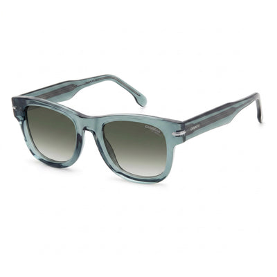 Gafas de sol Carrera Carrera 330/S para hombre, montura de plástico verde azulado, lentes verdes sombreadas no polarizadas, 100% protección UV, 50 mm