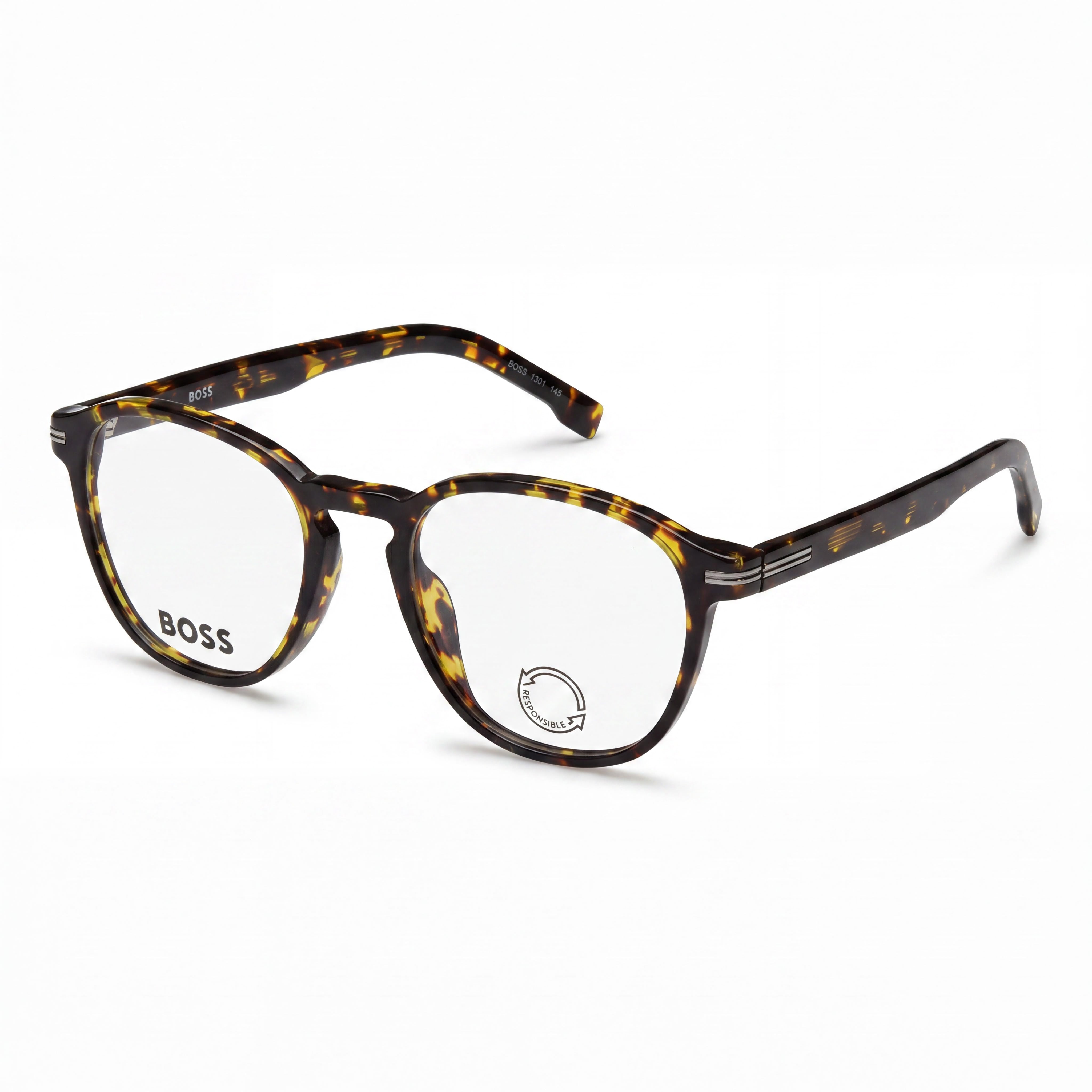 Hugo Boss  1509/G Men's Honey White Grey Brown Plastic Non-Polarized Sunglasses 51mm, Photo 1