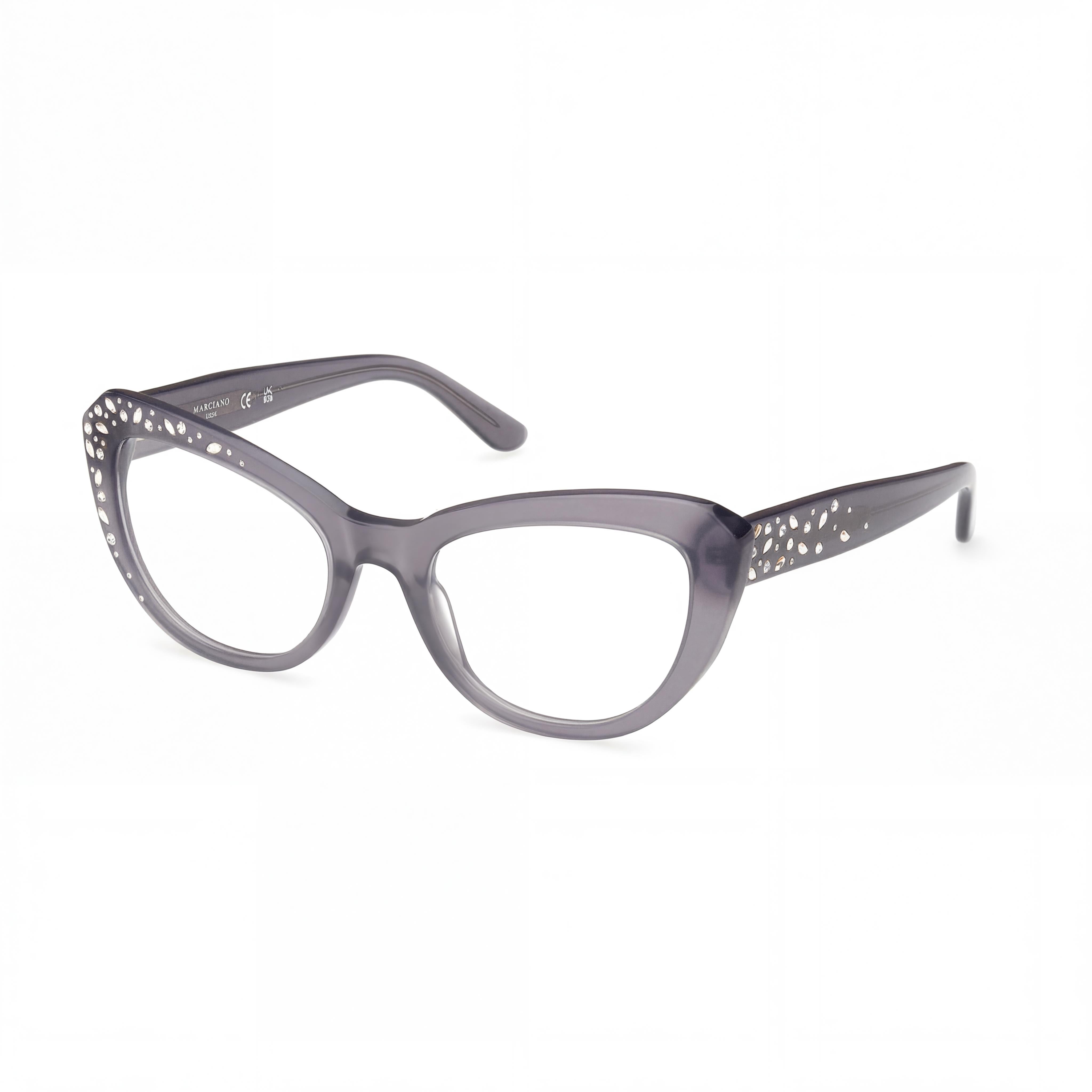 Guess by Marciano Gm50016 Men's Shiny Grey Plastic Clear Lens Lightweight Sunglasses 53mm, Photo 1