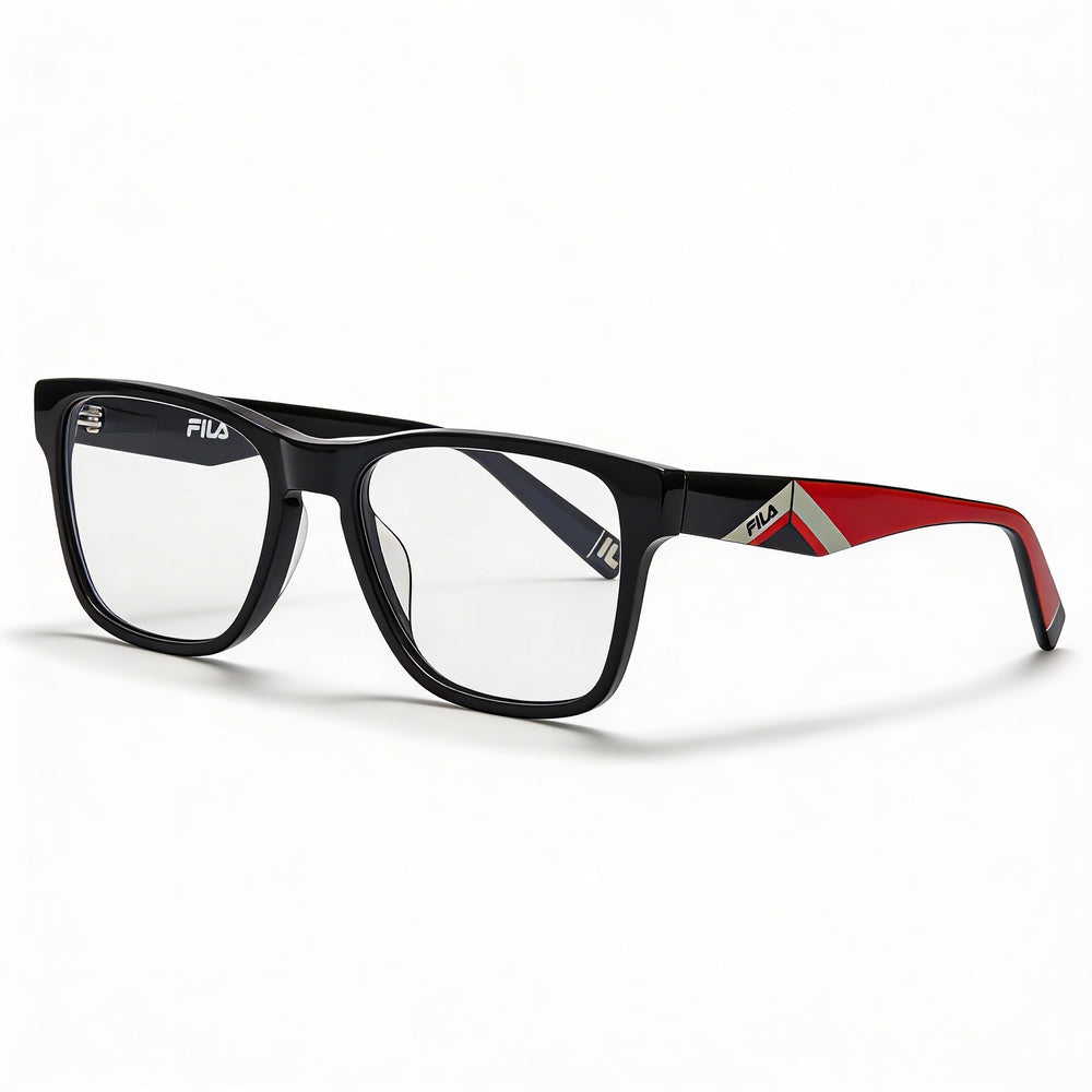 Gafas unisex Fila VFI115V, montura de acetato y metal, lentes de policarbonato no polarizadas, ancho de lente: 54 mm
