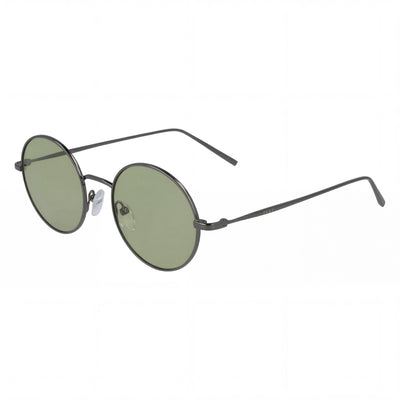 Gafas de sol redondas DKNY para mujer, montura de plástico, protección UV, no polarizadas, color verde metalizado, 47-19-135