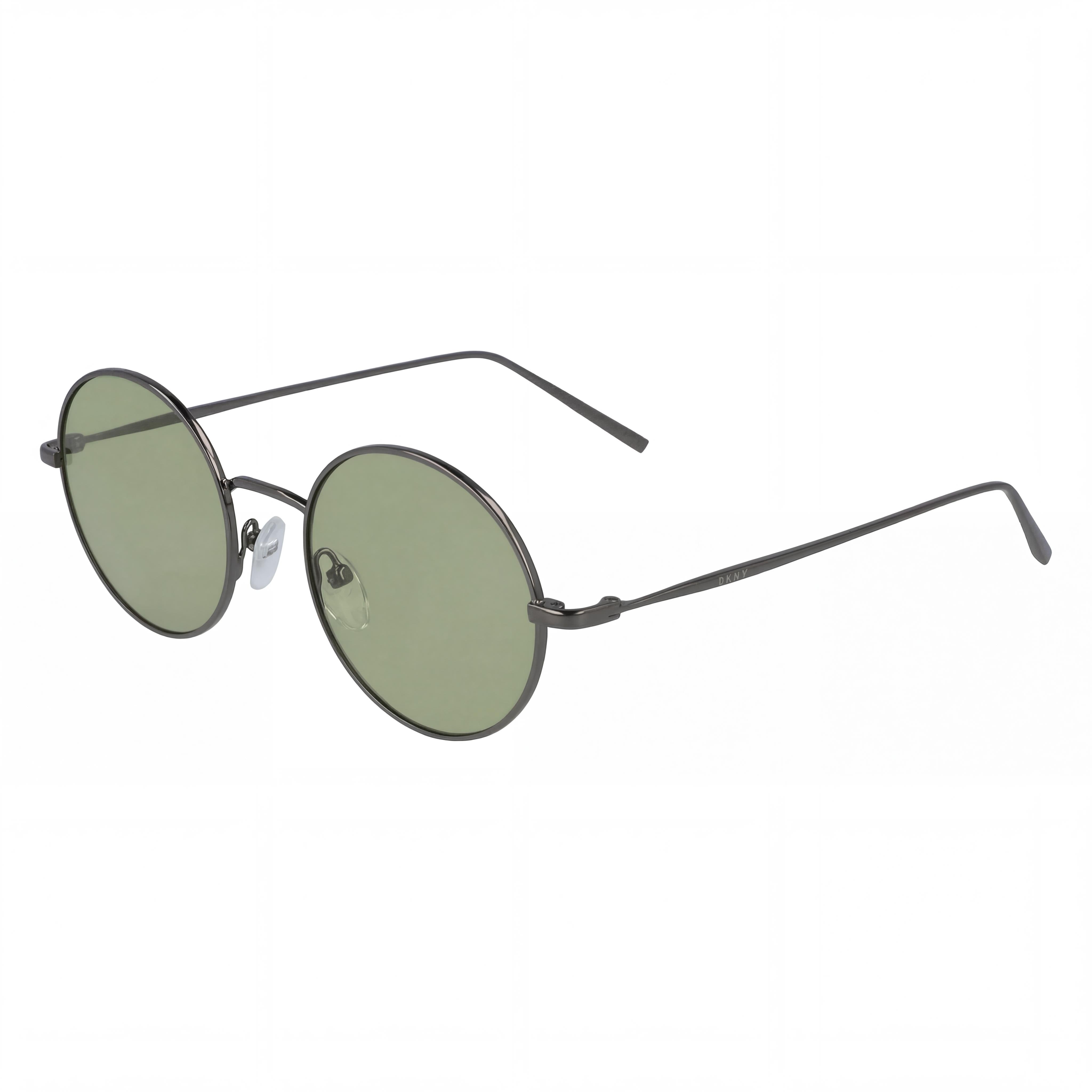 Gafas de sol redondas DKNY para mujer, montura de plástico, protección UV, no polarizadas, color verde metalizado, 47-19-135, Photo 1