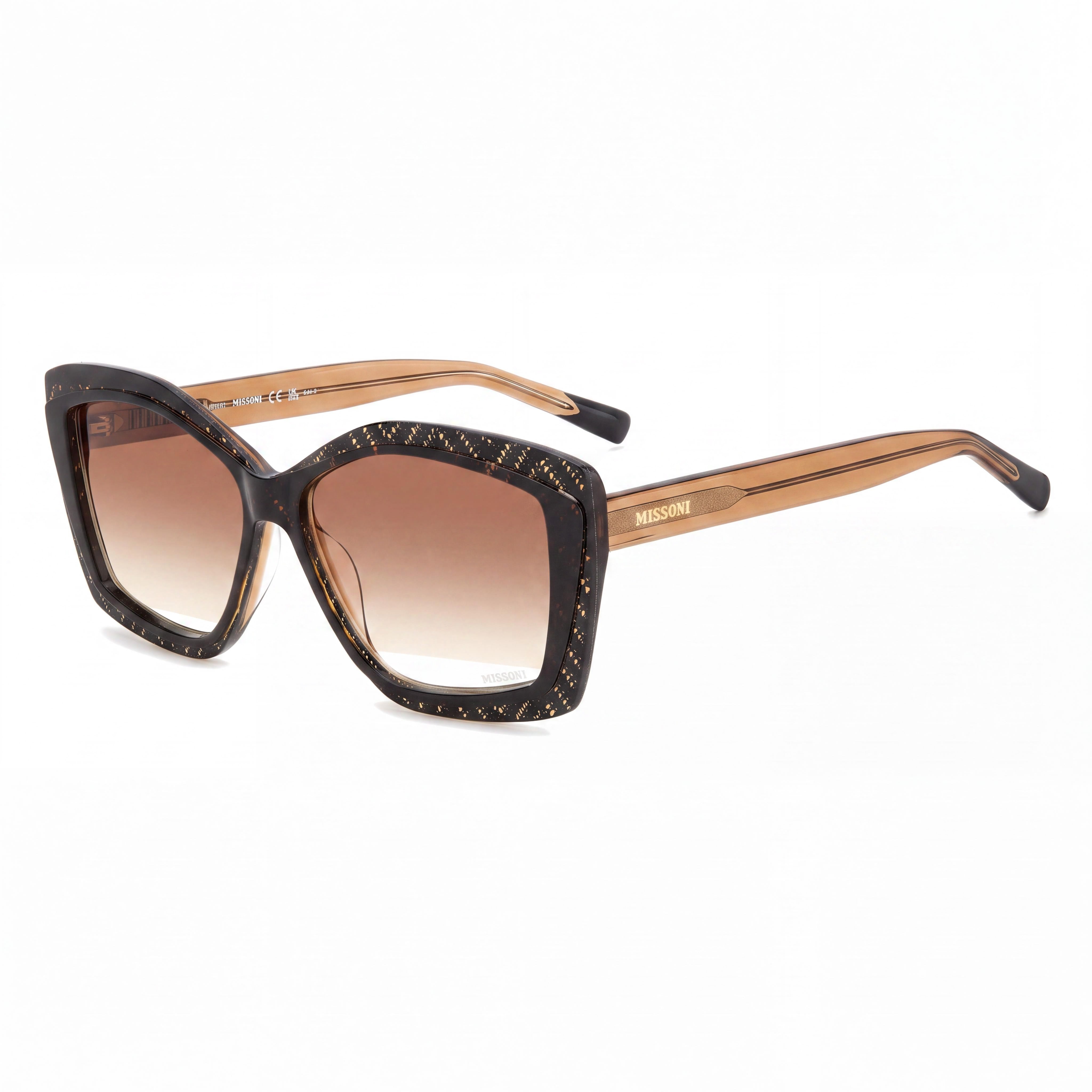 M Missoni Casual Women's Non-Polarized Acetate Frame Havana Pattern Black Sunglasses 58mm Lens Width, Photo 1