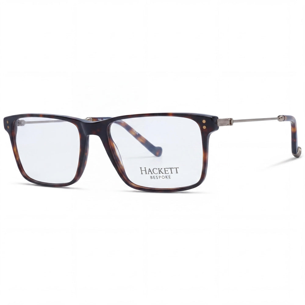 Gafas Hackett para hombre, estilo casual, con montura de acetato multicolor y lentes transparentes de 53 mm