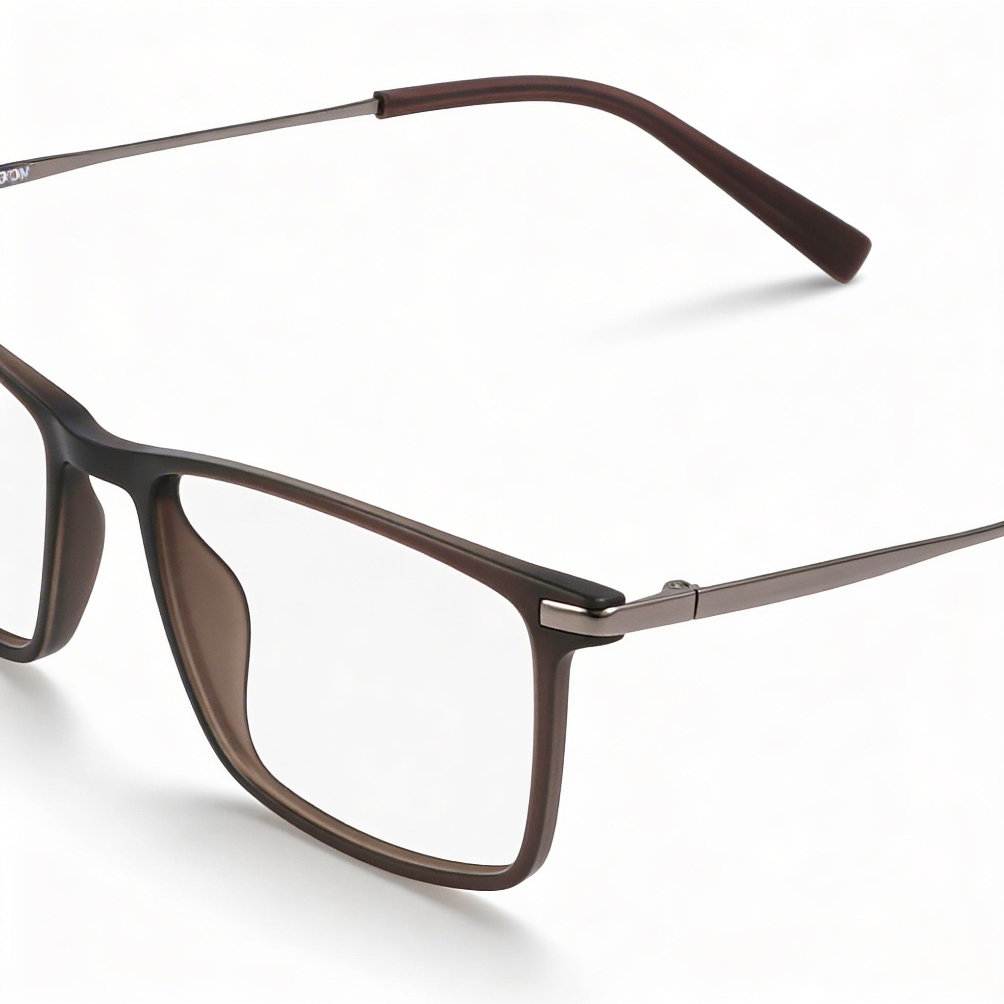 Flexon EP8015 Unisex Eyeglasses with Injected Matte Dark Oak Frame and Polycarbonate Lenses 54mm, Photo 2