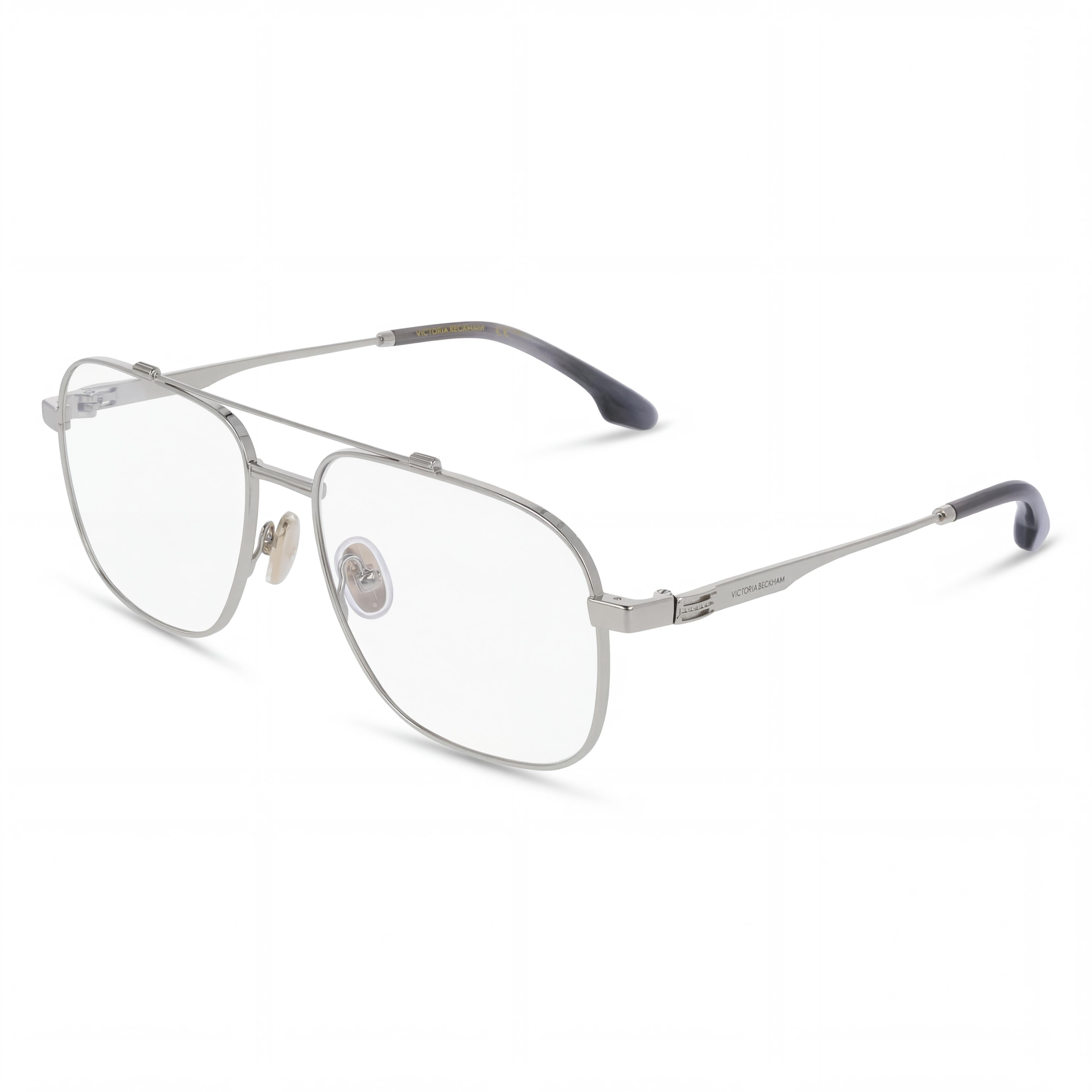 Gafas de sol Victoria Beckham Vb2138 para mujer, montura plateada con lentes transparentes de demostración, graduadas, 56-16-140, Photo 1