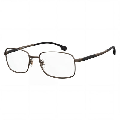 Carrera 8848 Men's Matte Bronze Metal Rectangle Frame Eyeglasses with Memory Metal Temples 55mm