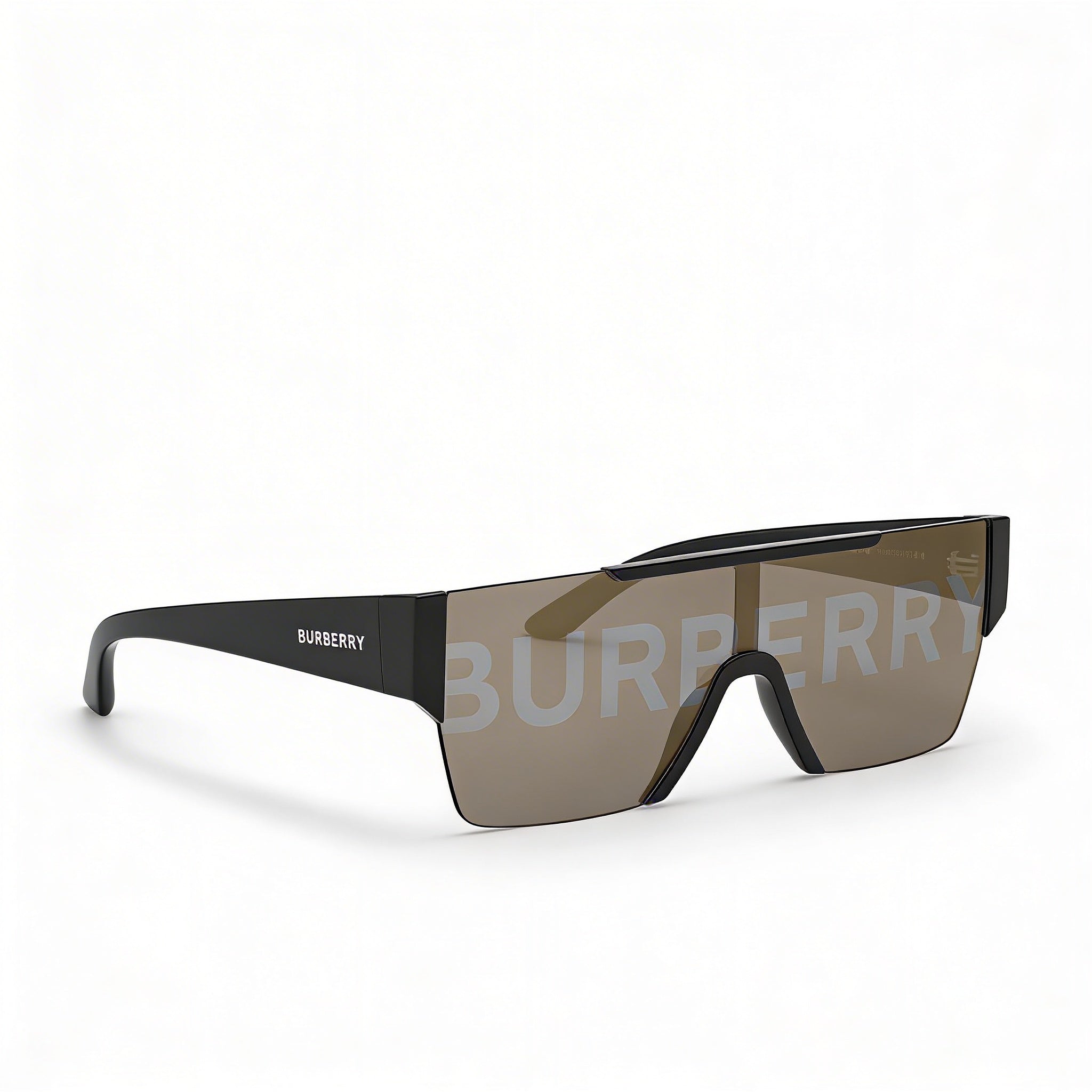 Gafas de sol Burberry BE4291 unisex con montura ligera de plástico negro, espejo dorado y protección UV 38-138-140, Photo 1