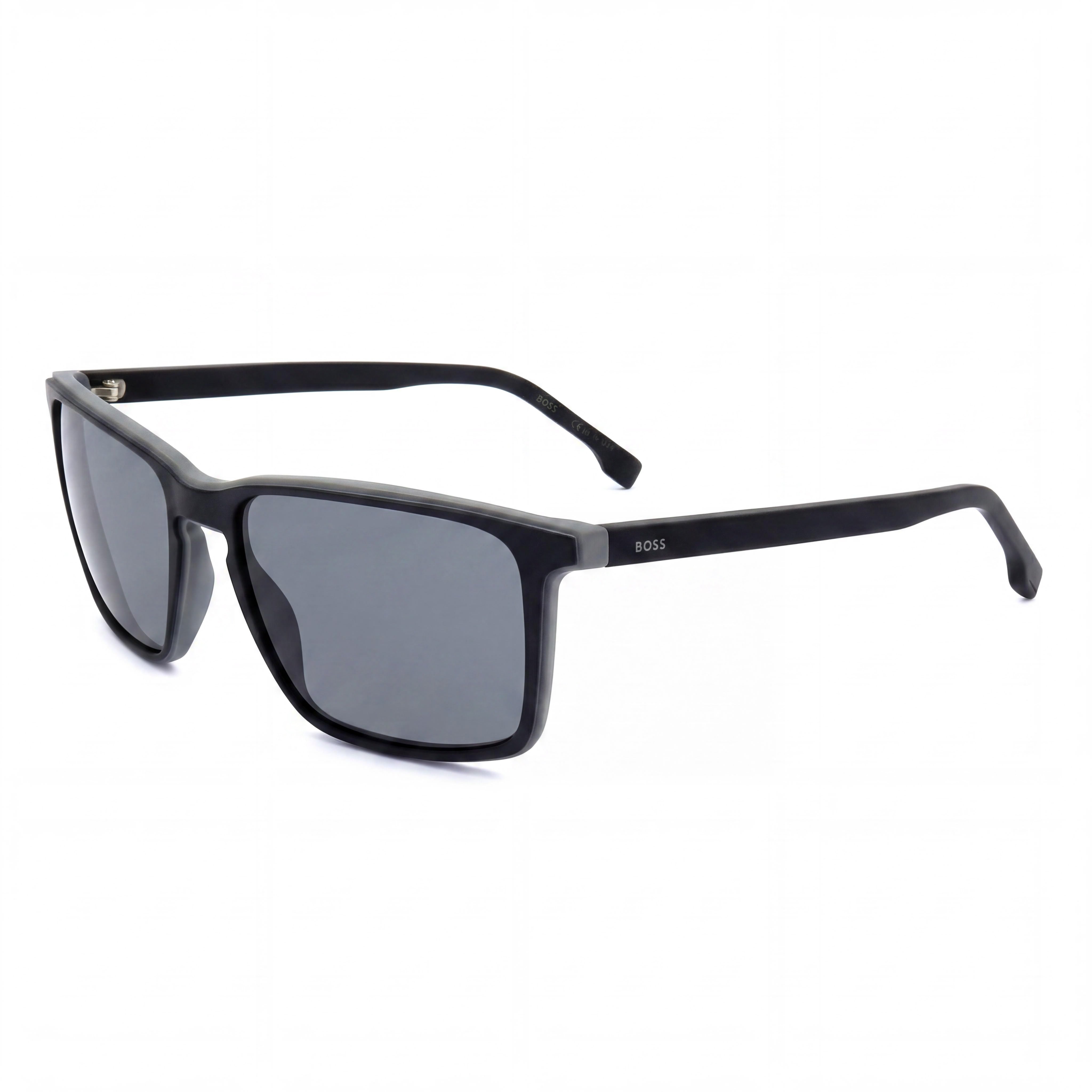Gafas de sol clásicas BOSS para mujer con montura de acetato negro, lentes no polarizadas degradadas con protección UV, varillas de 145 mm, Photo 1