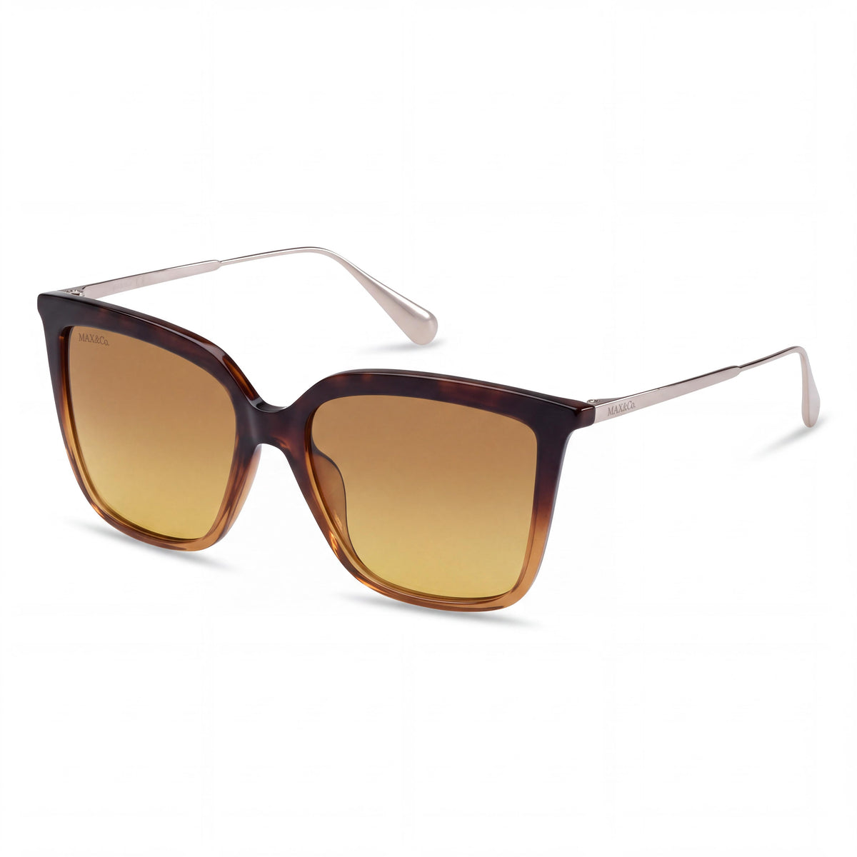 Max & Co. MO0043 Women's Injected Frame Sunglasses with Gradient Brown Lenses, 55mm Lens Width, Photo 1
