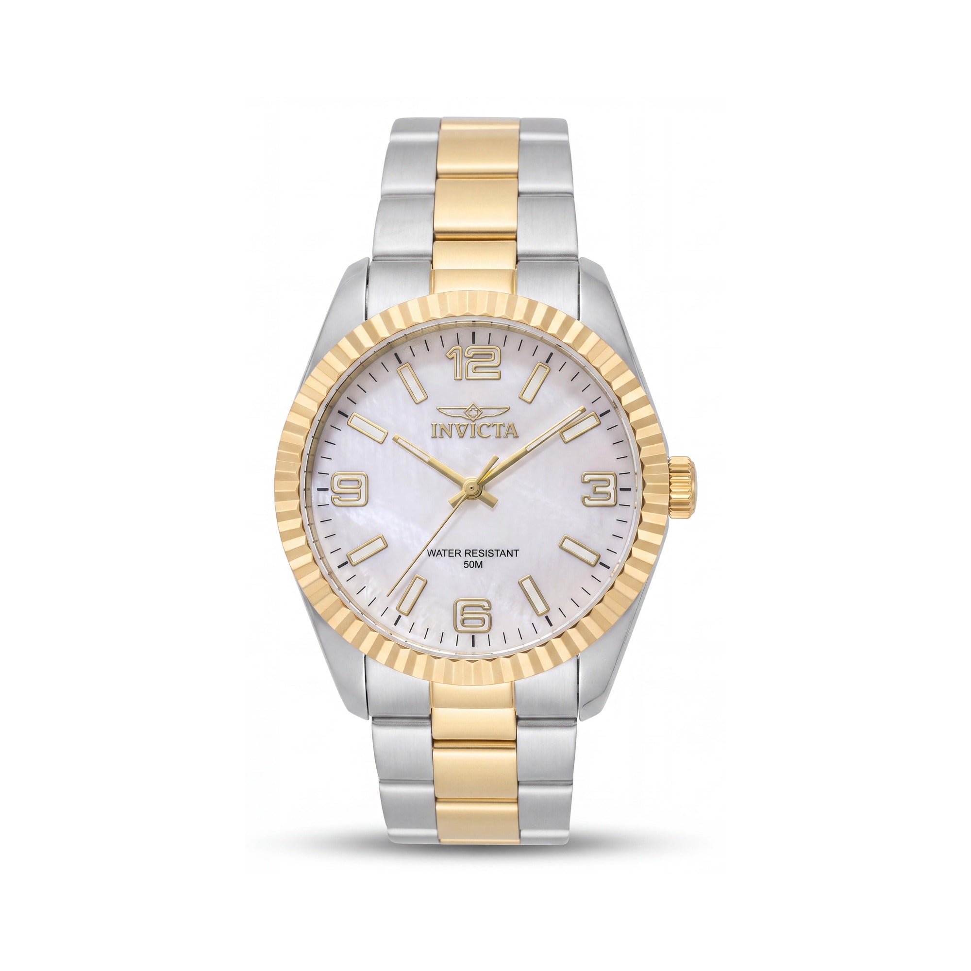 Invicta Specialty 49750 Unisex Silver Stainless Steel Bracelet Quartz Watch, Pearl Dial, 38mm, 5ATM WR, Photo 1