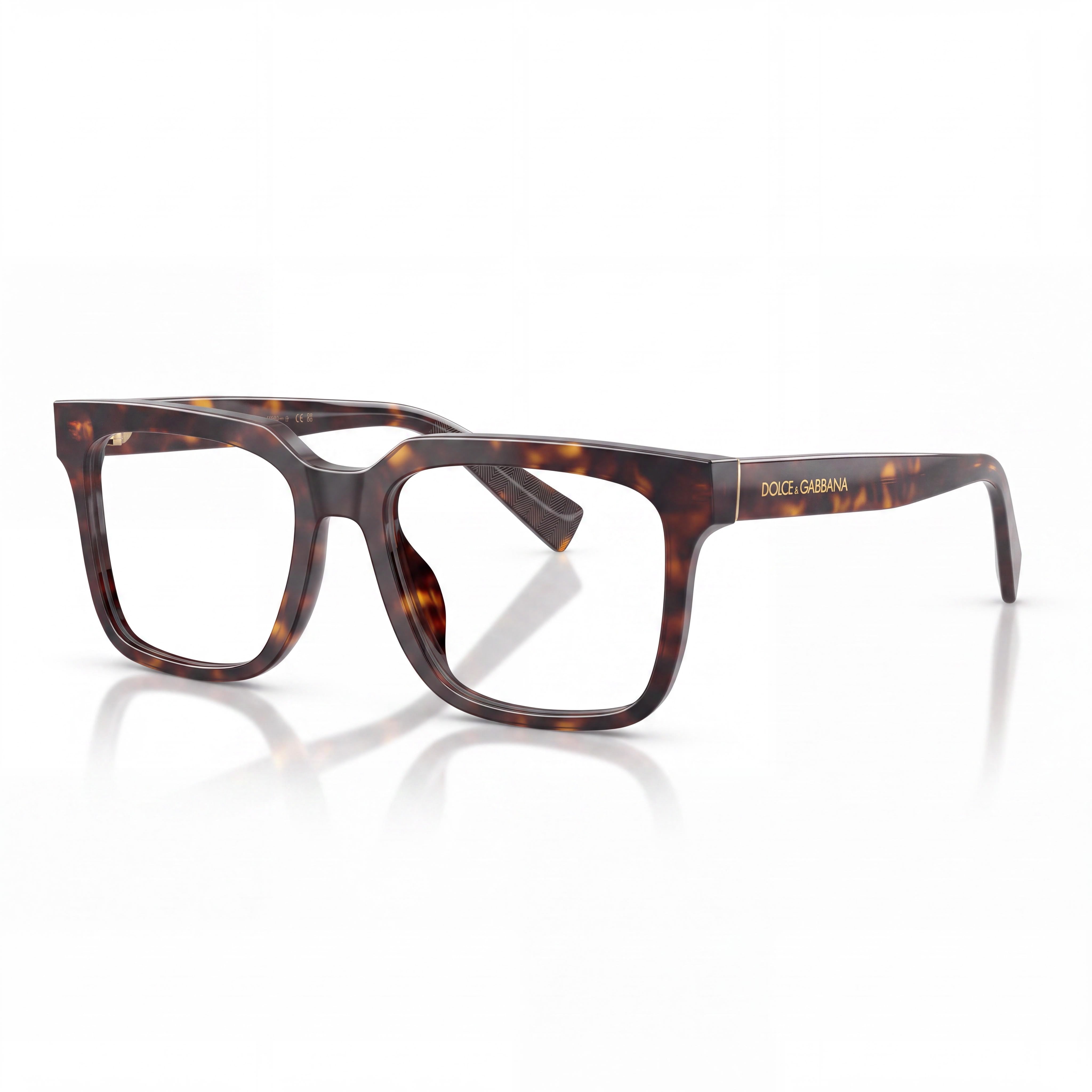 Gafas ópticas clásicas unisex de acetato Dolce & Gabbana, montura Havana, ancho de lente de 53 mm, lentes de demostración, Photo 1