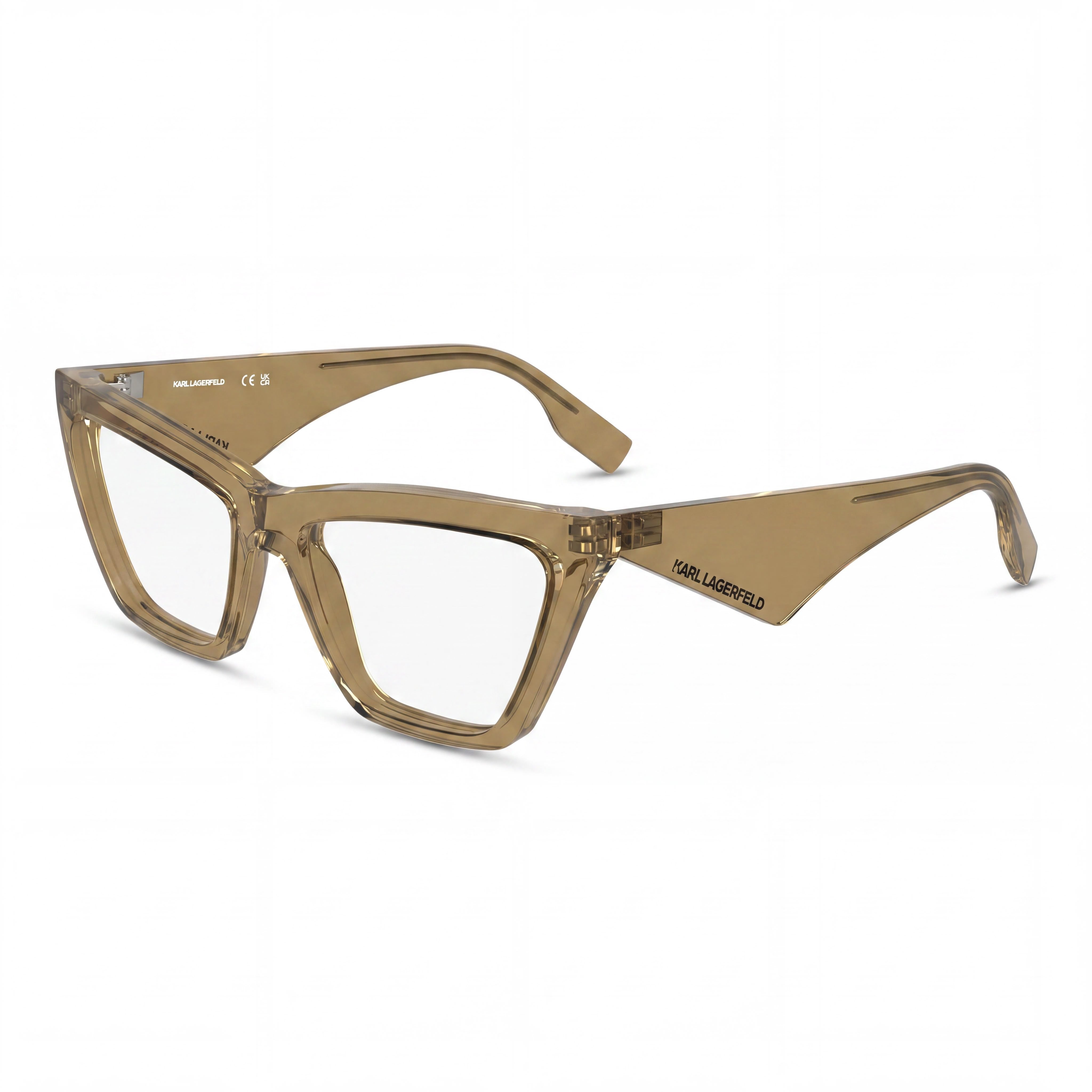 KARL LAGERFELD Kl6195 Women's Light Brown Metal Acetate Frame 54mm Eyeglasses, Photo 1
