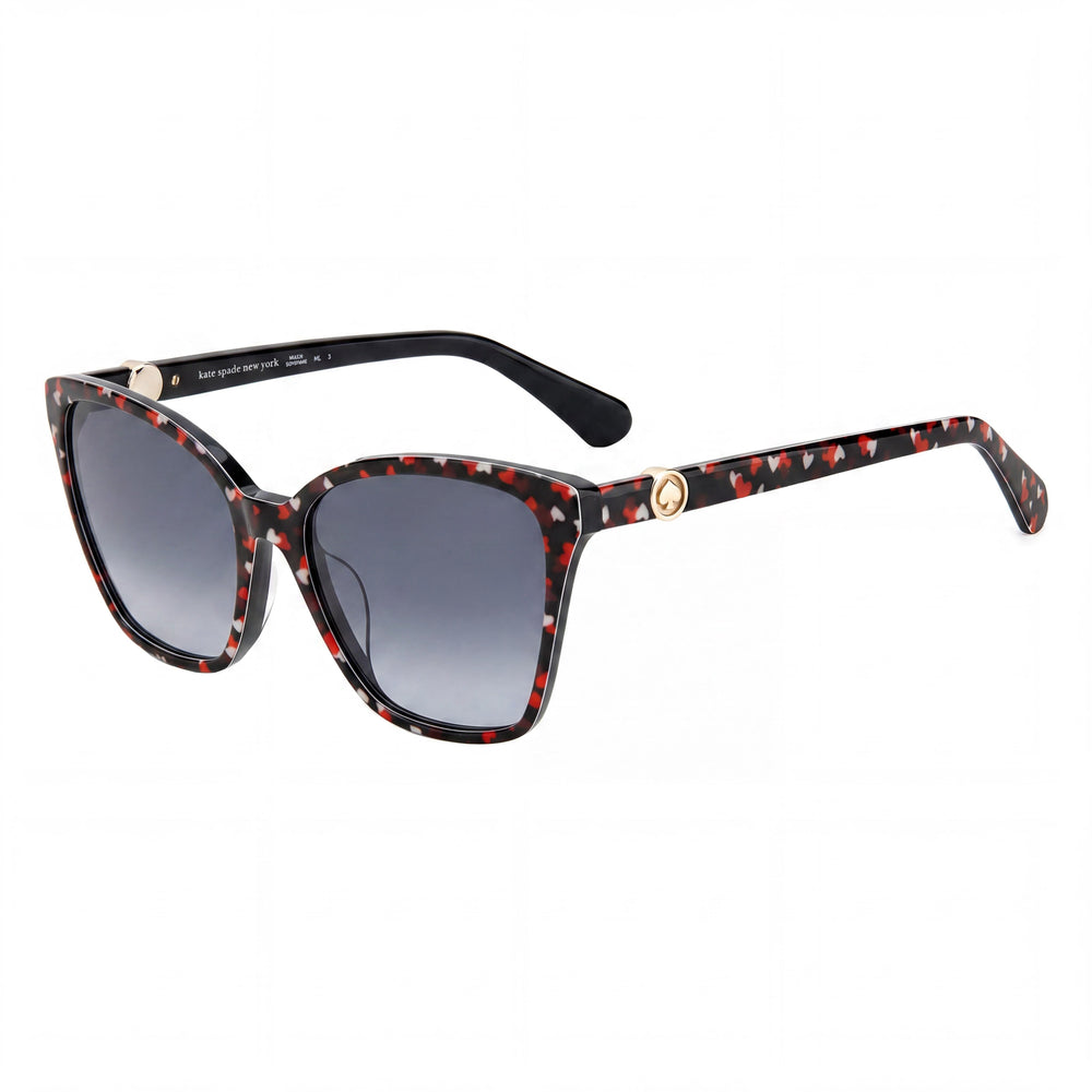 kate spade new york Amiyah/G/S Unisex Cat Eye Plastic Multicolor Sunglasses with Dark Grey Shaded UV Protected Lenses 56mm
