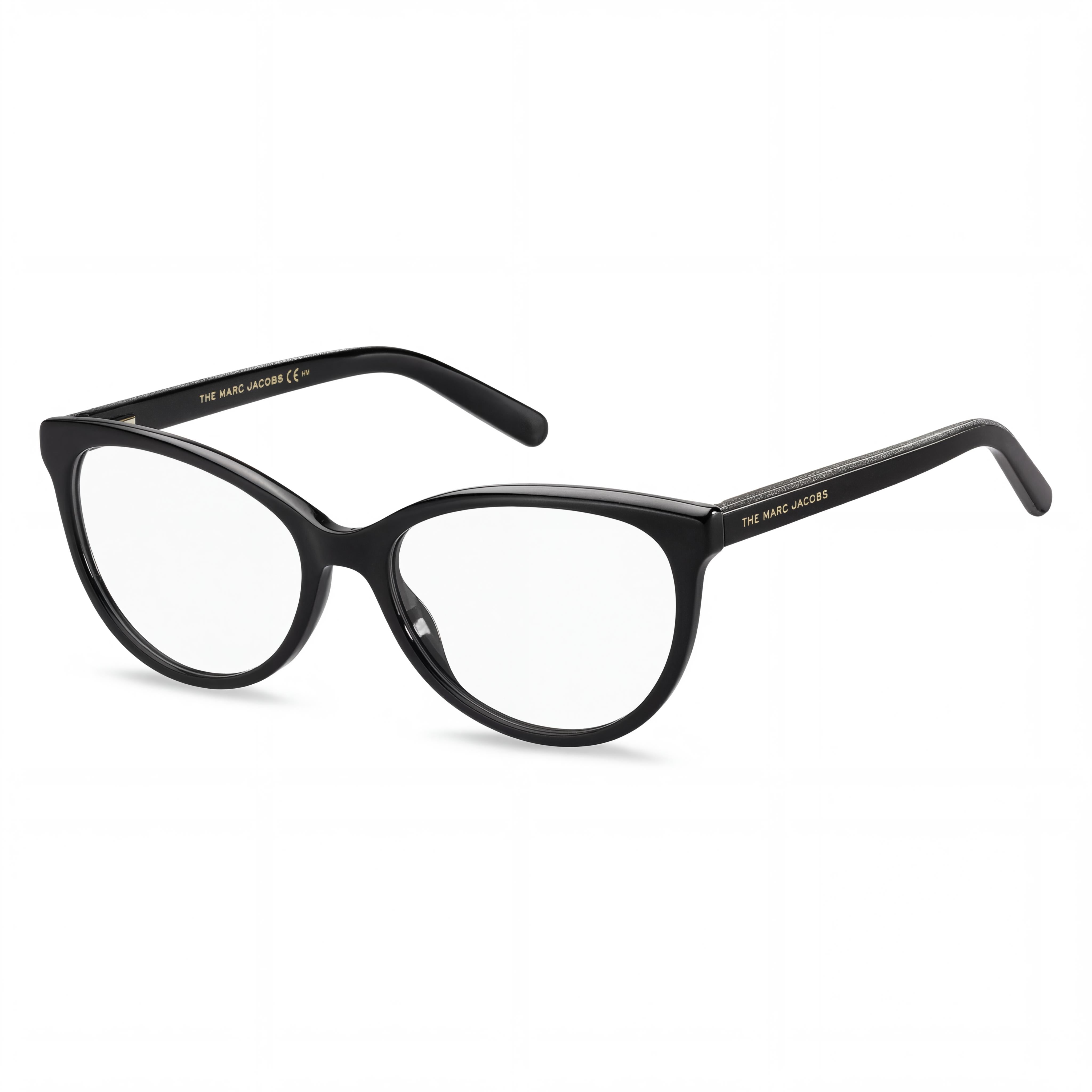 Marc Jacobs Marc 463 Women's Black Plastic Cat-Eye Frame Polycarbonate Clear Lens Eyeglasses 53mm, Photo 1