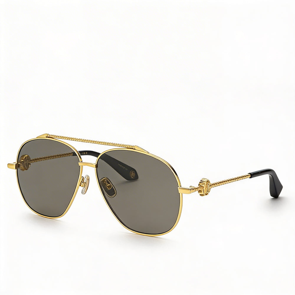 Just Cavalli Src008v Navigator UV Protection Stainless Steel Unisex Sunglasses 62mm Yellow Gold
