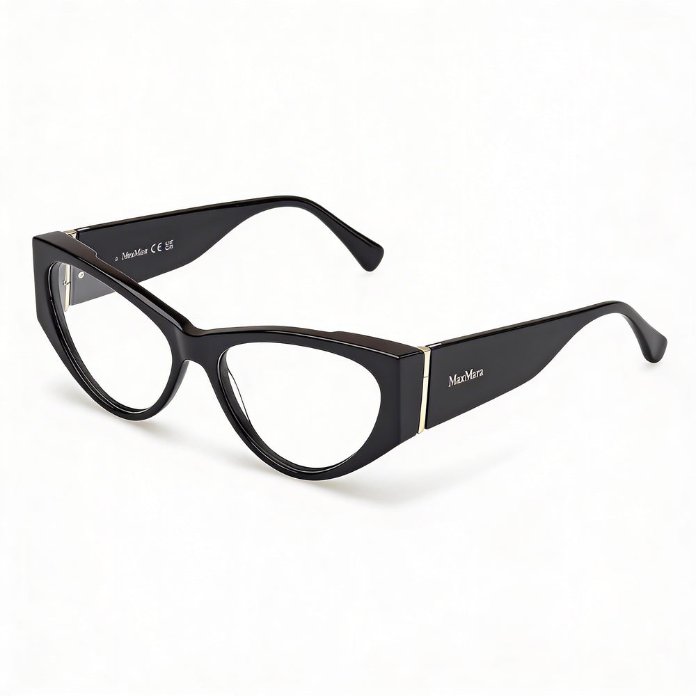 Gafas de sol MaxMara Mm5174 de plástico para mujer, color negro brillante, 55 mm