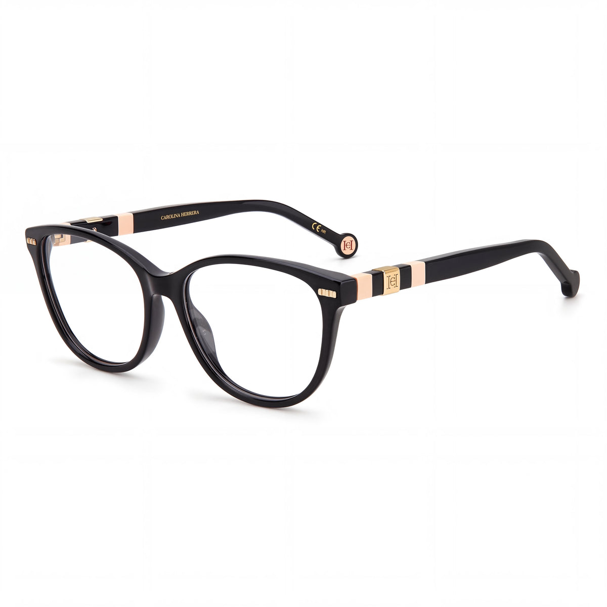 Carolina Herrera CH 0048 Women's Acetate Frame, Black Pink, Non Polarized Polycarbonate Lenses, 53mm, Photo 1