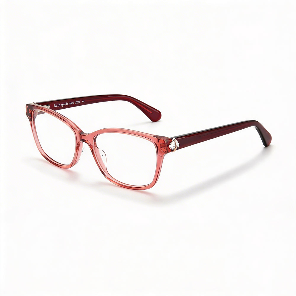 Kate Spade New York Gafas de sol modernas para mujer con montura de acetato color burdeos y lentes de policarbonato de 53 mm