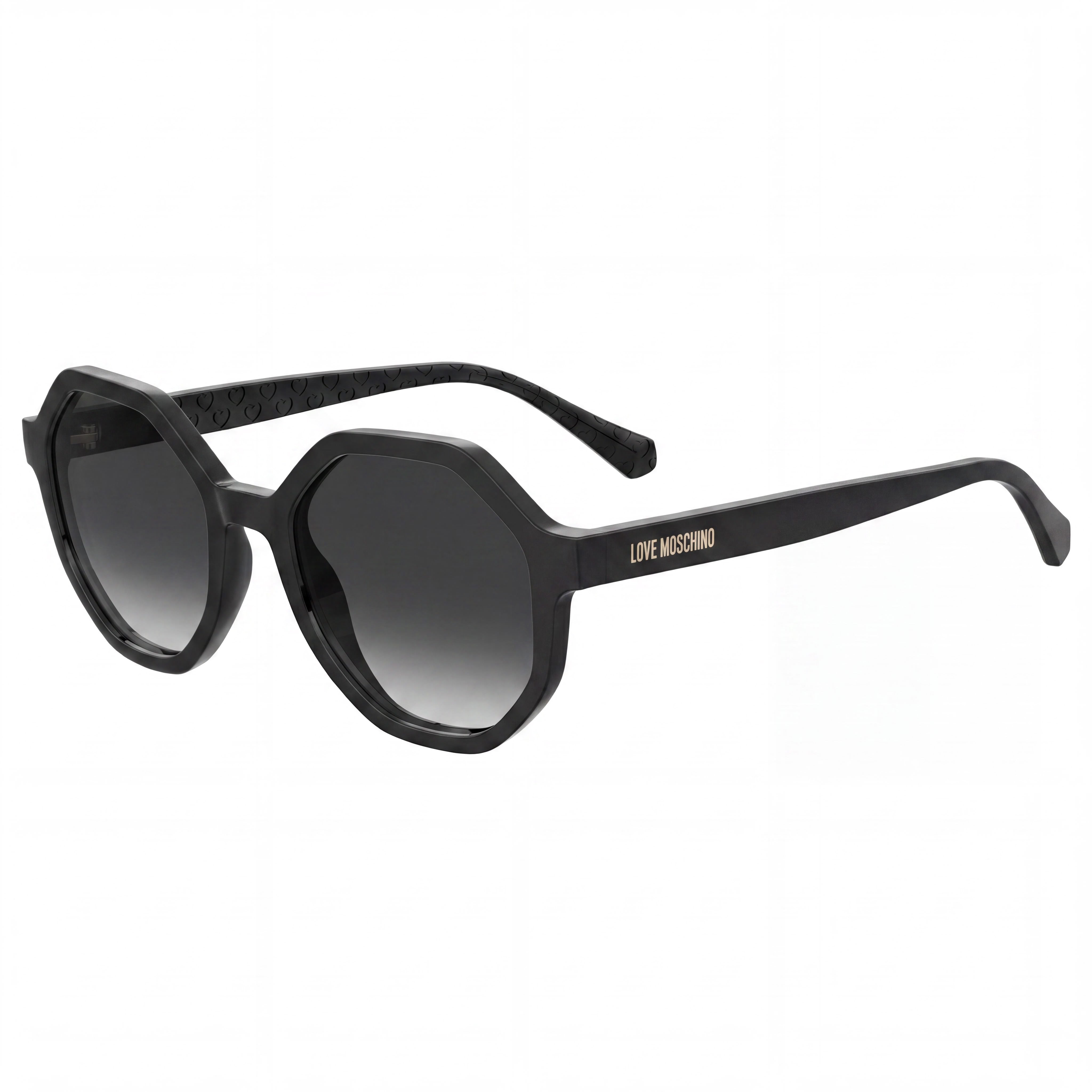 Gafas de Sol Love Moschino Casual para Mujer, Armazón Negro, Lente Oscura Degradada, Protección UV, No Polarizadas, 52mm, Photo 1
