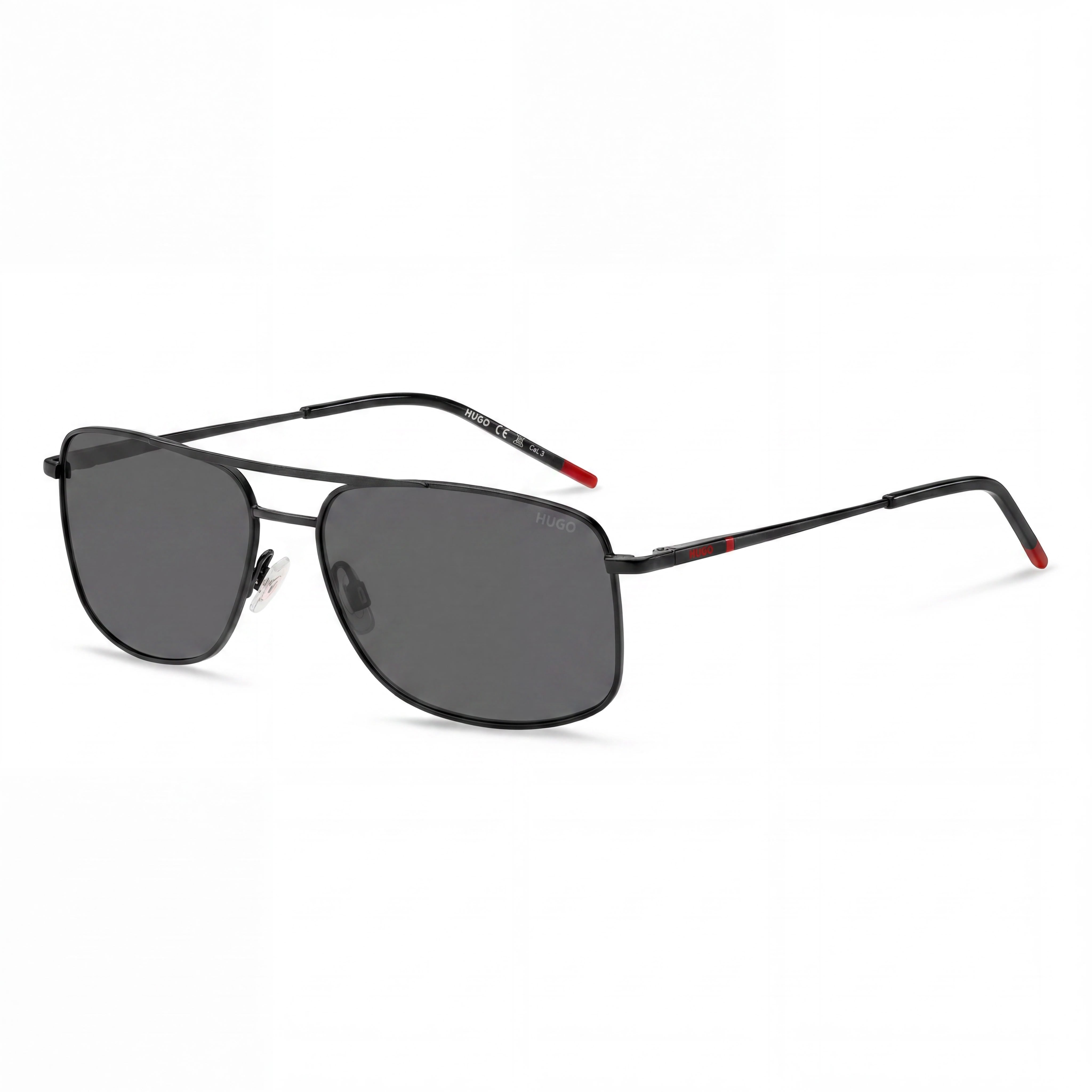 HUGO Men's Hg 1287/S Acetate Red Frame Clear Lens 100% UV Protection Sunglasses, Photo 1