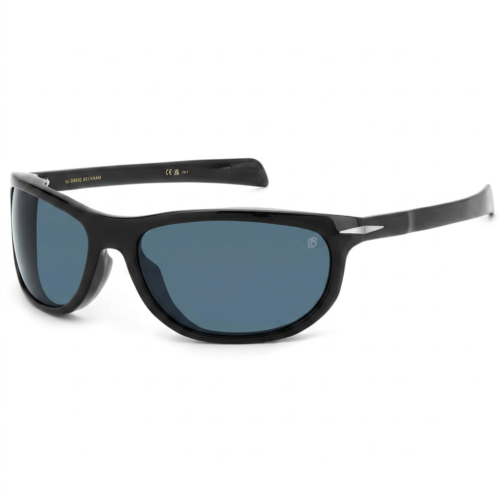 David Beckham Db 7117/S Men's Black Stainless Steel Frame Blue Non-Polarized UV Protection Sunglasses 64mm
