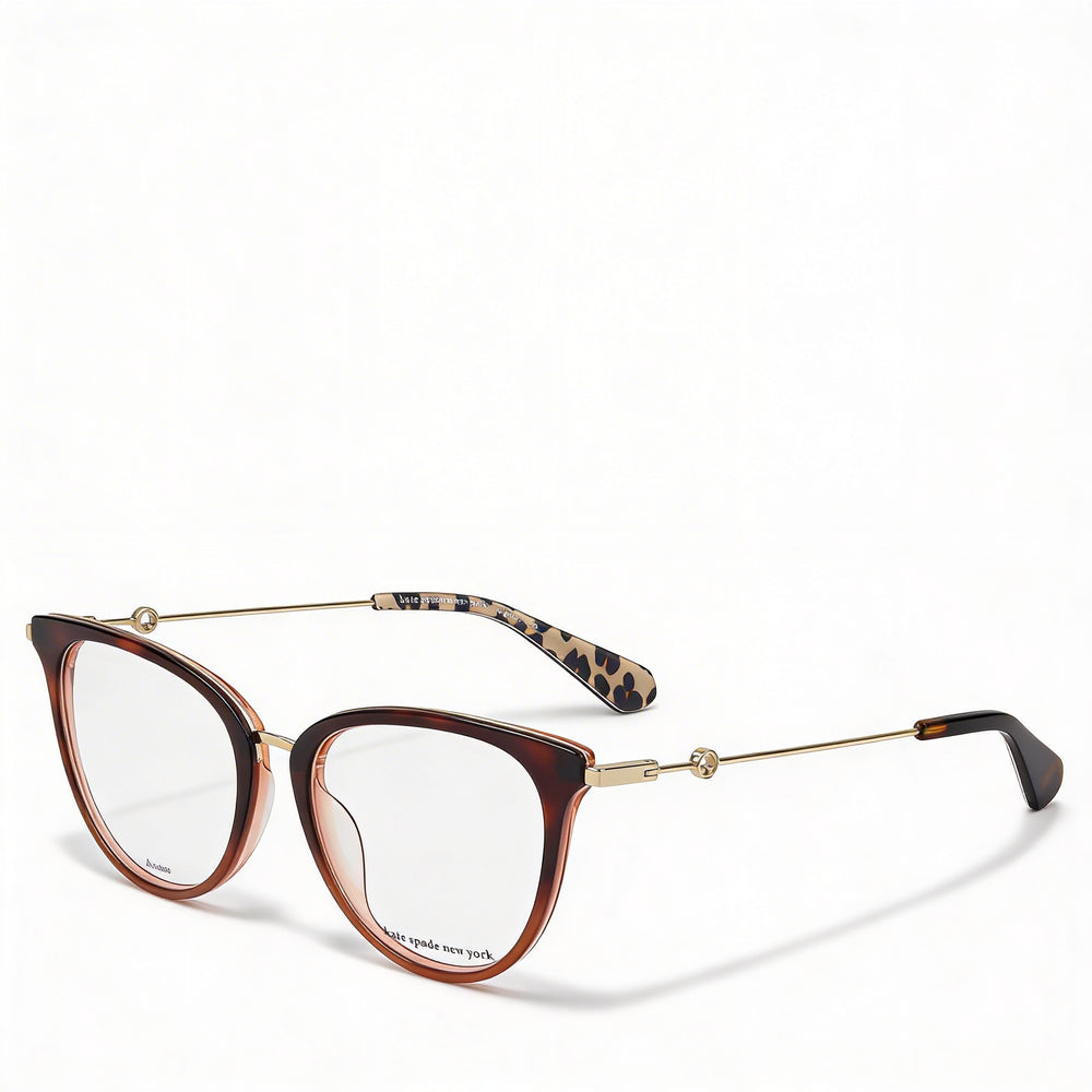 Kate Spade New York Moderno Unisex con Acetato para Receta Médica, Gafas Havana Dorado, Montura de 52-18-140mm