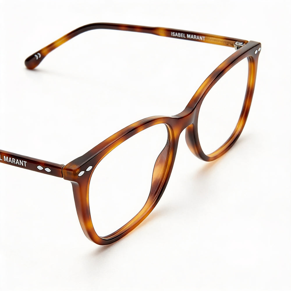Gafas de sol unisex modernas Isabel Marant con montura de acetato color habana y lentes de policarbonato color habana, 53 mm