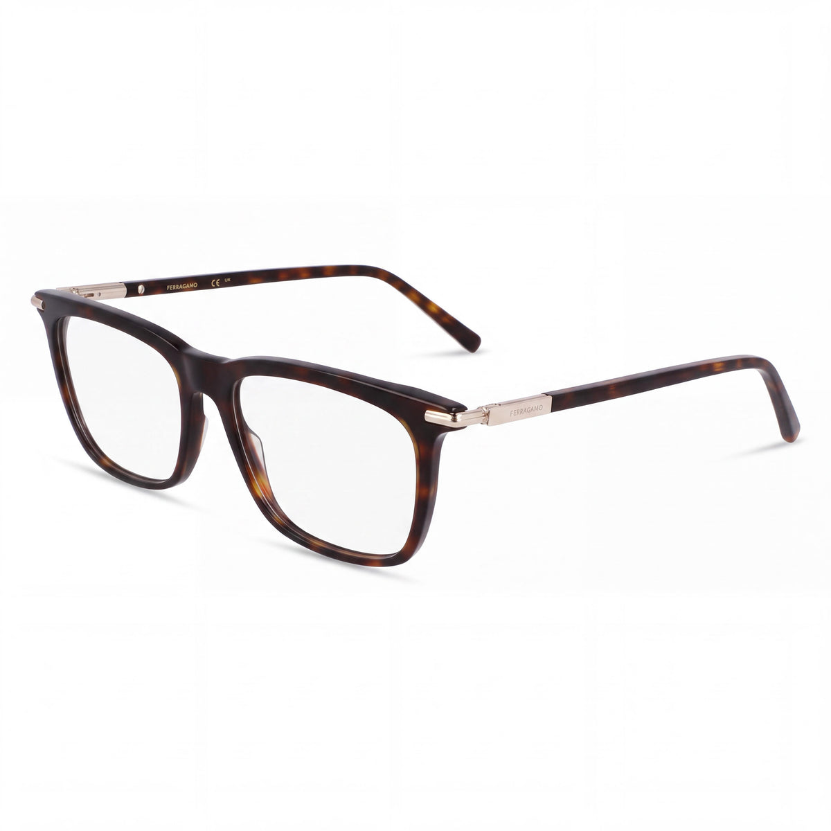 Ferragamo Women's Optical Frames Model Sf3007 with Dark Tortoise Acetate Frame and Polycarbonate Lenses, Size 56mm, Photo 1