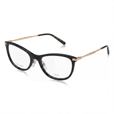 Marc Jacobs Women's Rectangular Optical Frames with Acetate Frame and Lenses in Black, 53mm