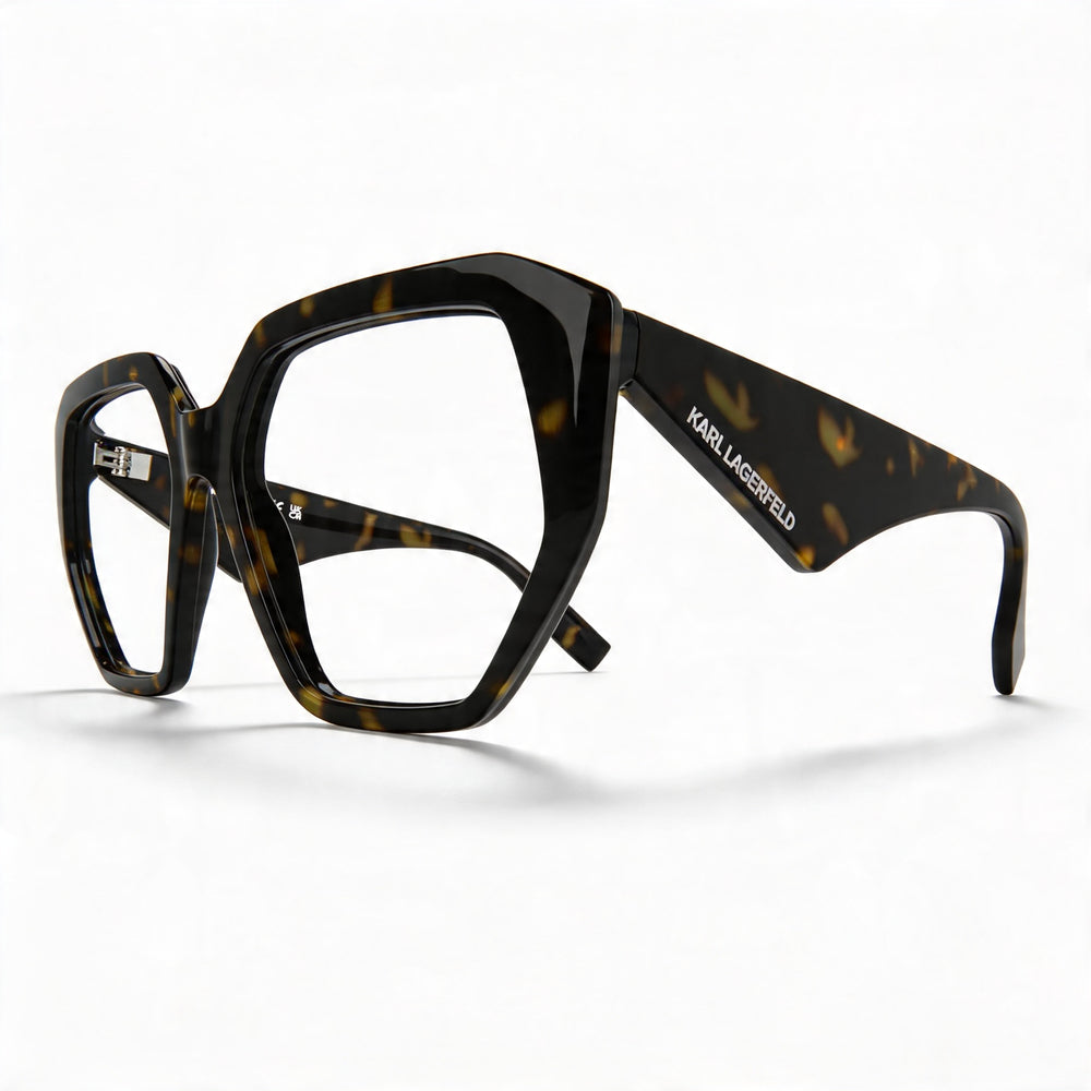 KARL LAGERFELD Kl6213 Women's Tortoise Acetate Frame Eyeglasses with 54mm Lens, 16mm Bridge, and 140mm Temples
