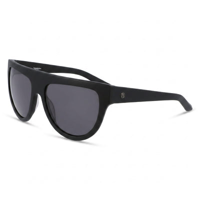 Dragon Alliance Modern Unisex Sunglasses Matte Black Plastic Frame Smoke Acetate Lens Non-Polarized UV Protection 58mm