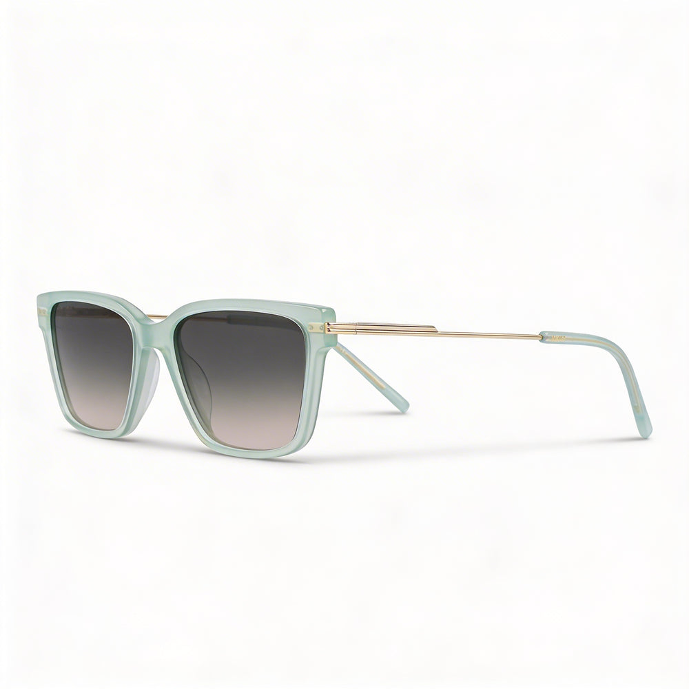 Gafas de sol DKNY Dk713s para mujer, montura de plástico verde claro, degradado, rosa verde, protección UV, 56 mm