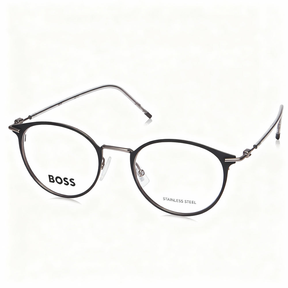 BOSS Boss 1432 Men's Modern Alloy Steel Non-polarized Sunglasses, Matte Black Dark Ruthenium, 50mm