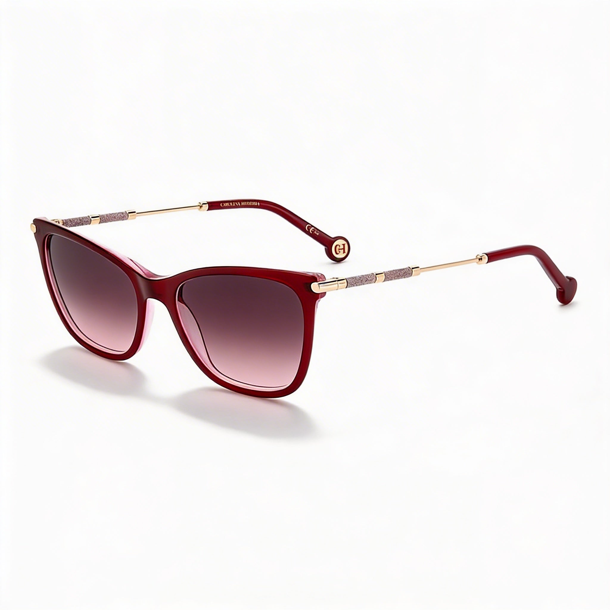 Carolina Herrera Her 0151 Casual Style Acetate Frame Burgundy Non-Polarized Sunglasses for Women, 54mm, Photo 1