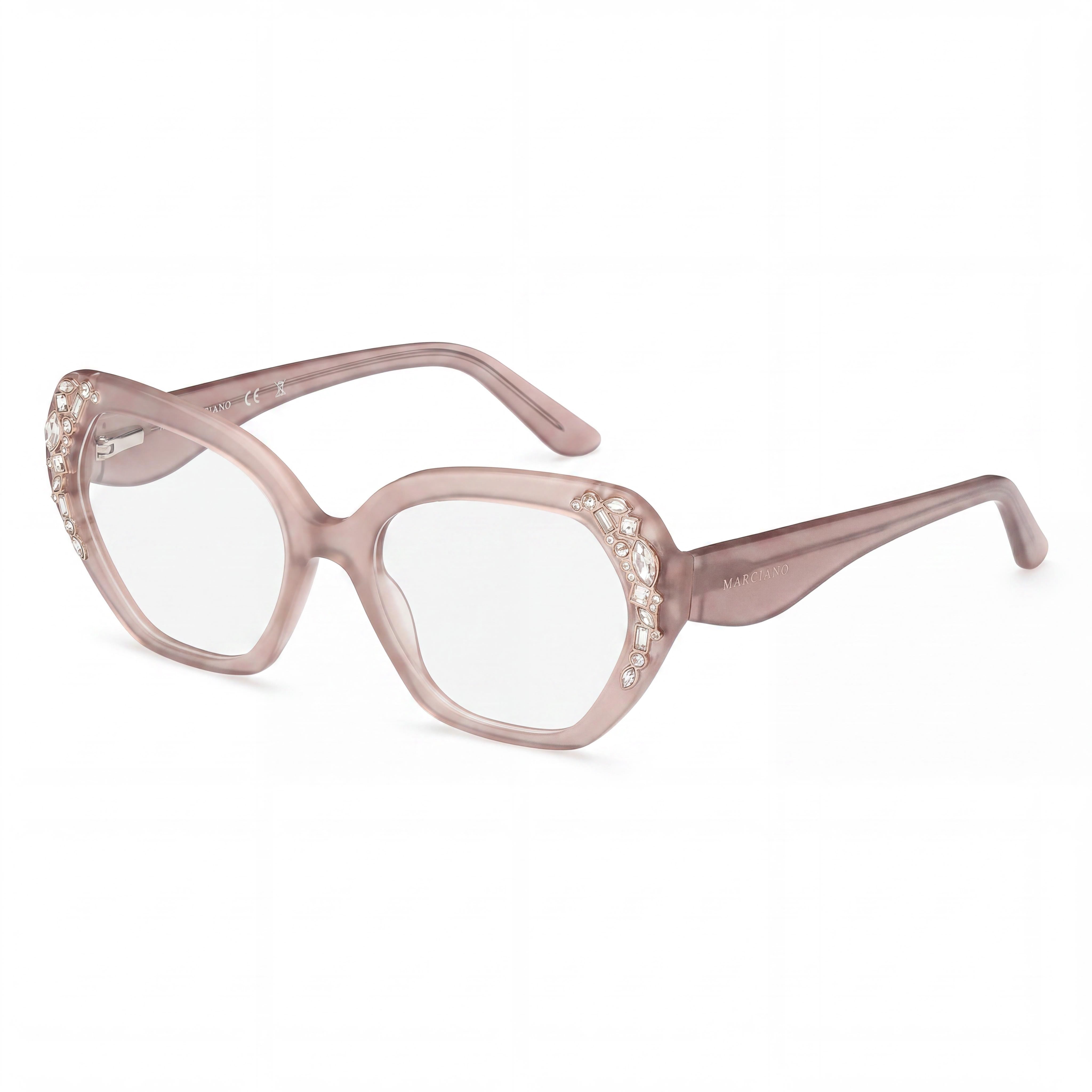 Guess by Marciano Gm50039 Gafas sin graduar de mujer con montura de plástico brillante beige 53-18-140, Photo 1