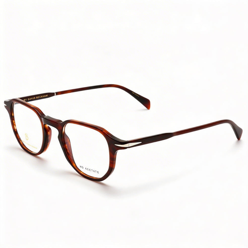 Gafas de sol David Beckham para hombre con montura de acetato claro en color marrón cuerno 47-22-145