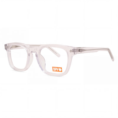 Spy HARDWIN 52 Unisex Handcrafted Acetate Eyeglasses with Spring Hinges & Micro-Crosses, Crystal Frame, Clear Lens, 52mm