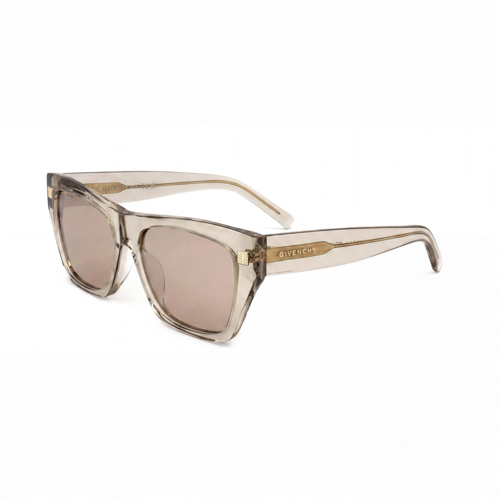 Gafas de sol Givenchy Casual de acetato para mujer, marrón claro brillante, ancho de lente 55, puente 16, patilla 140