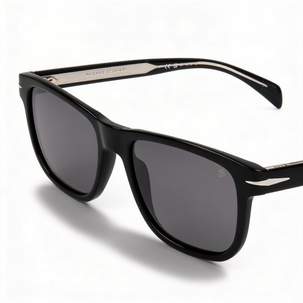 Gafas de sol David Beckham Db 1045/S unisex negras y plateadas de acetato con protección UV 54mm