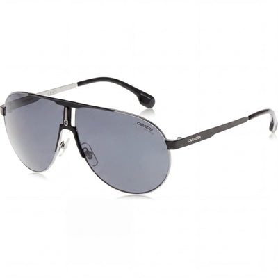 Gafas de sol unisex Carrera Ca1005/S de acero inoxidable negro mate con lentes degradados en gris azul y protección UV de 66 mm