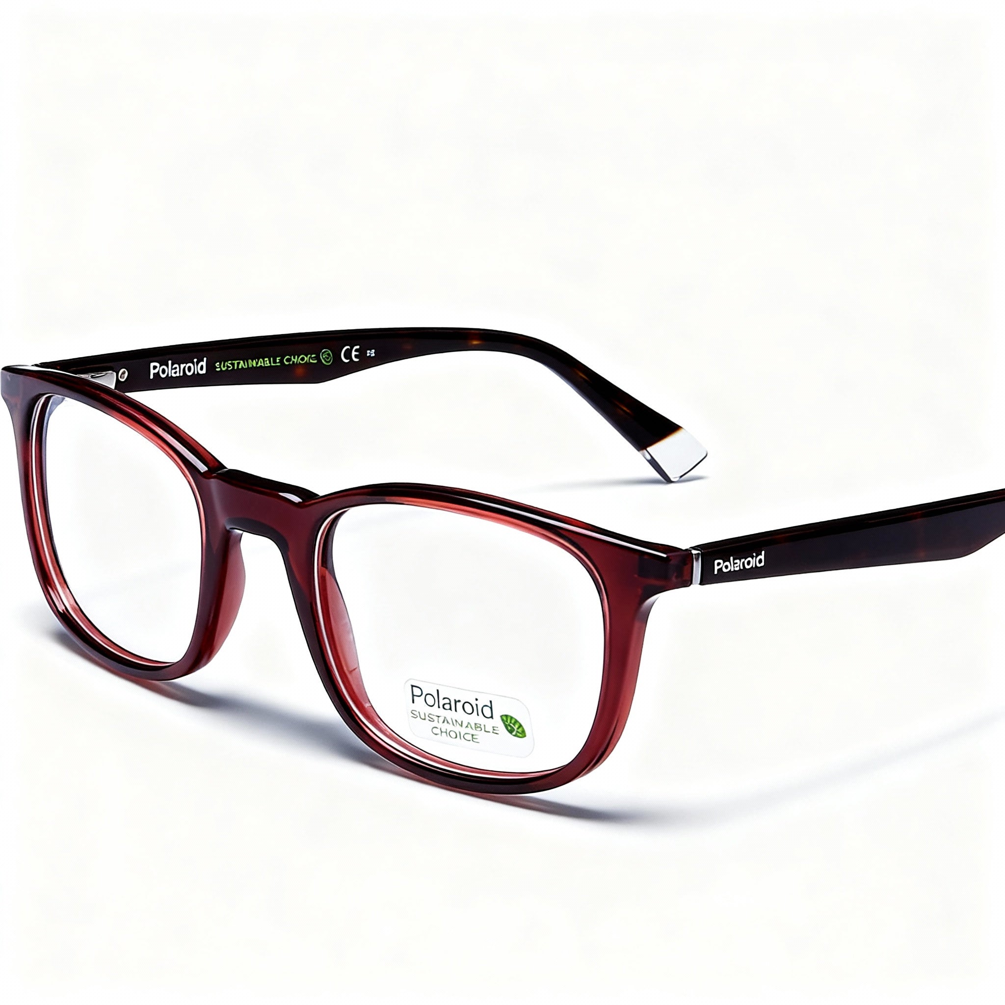 Polaroid Women's Pld D424 Modern Style Acetate Red Frame Non Polarized Sunglasses 50mm