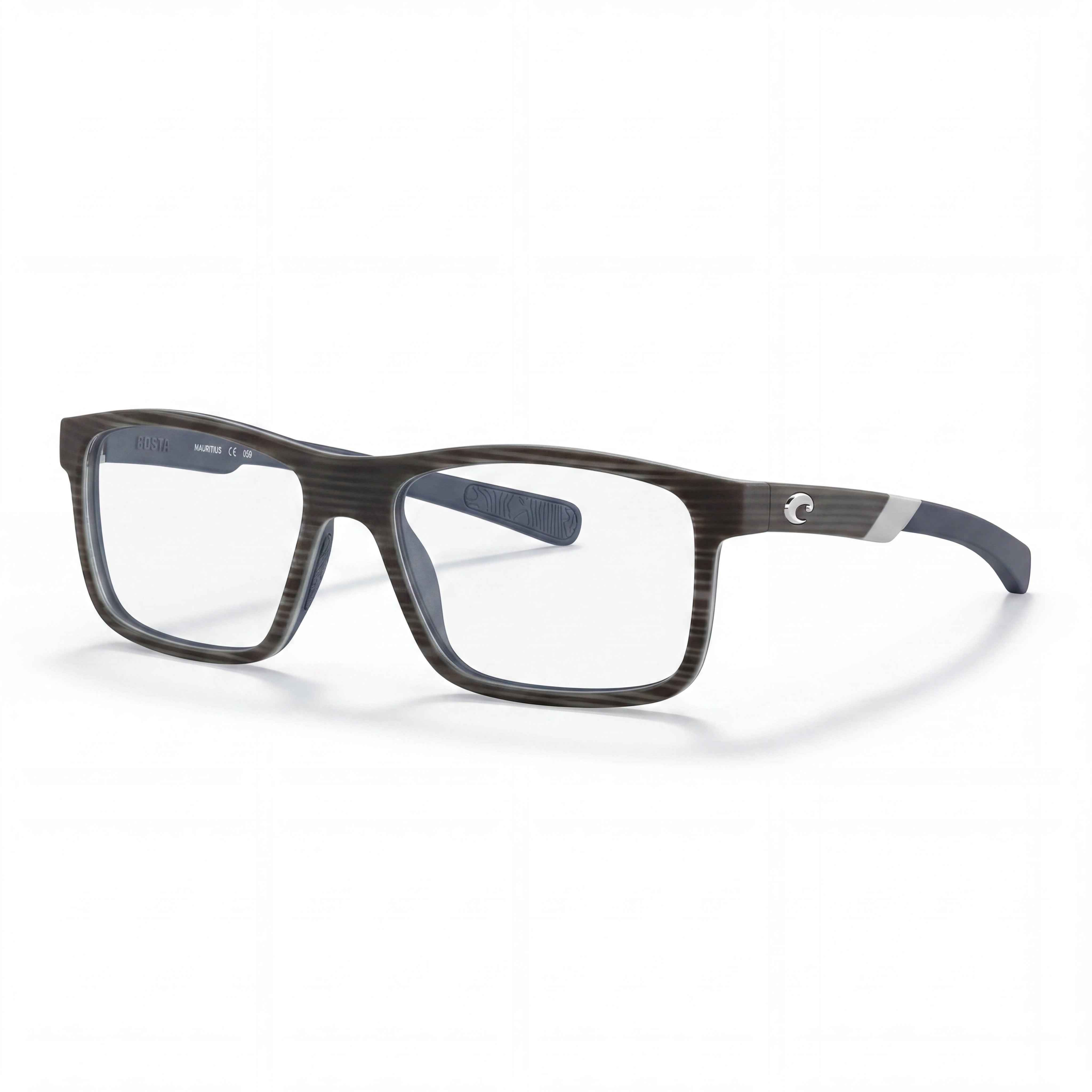 Gafas Costa Del Mar 6a8004v Ocean Ridge 100 para hombre, de plástico, color teca, color plata mate, con lentes sin desmoldar, 55 mm, Photo 1