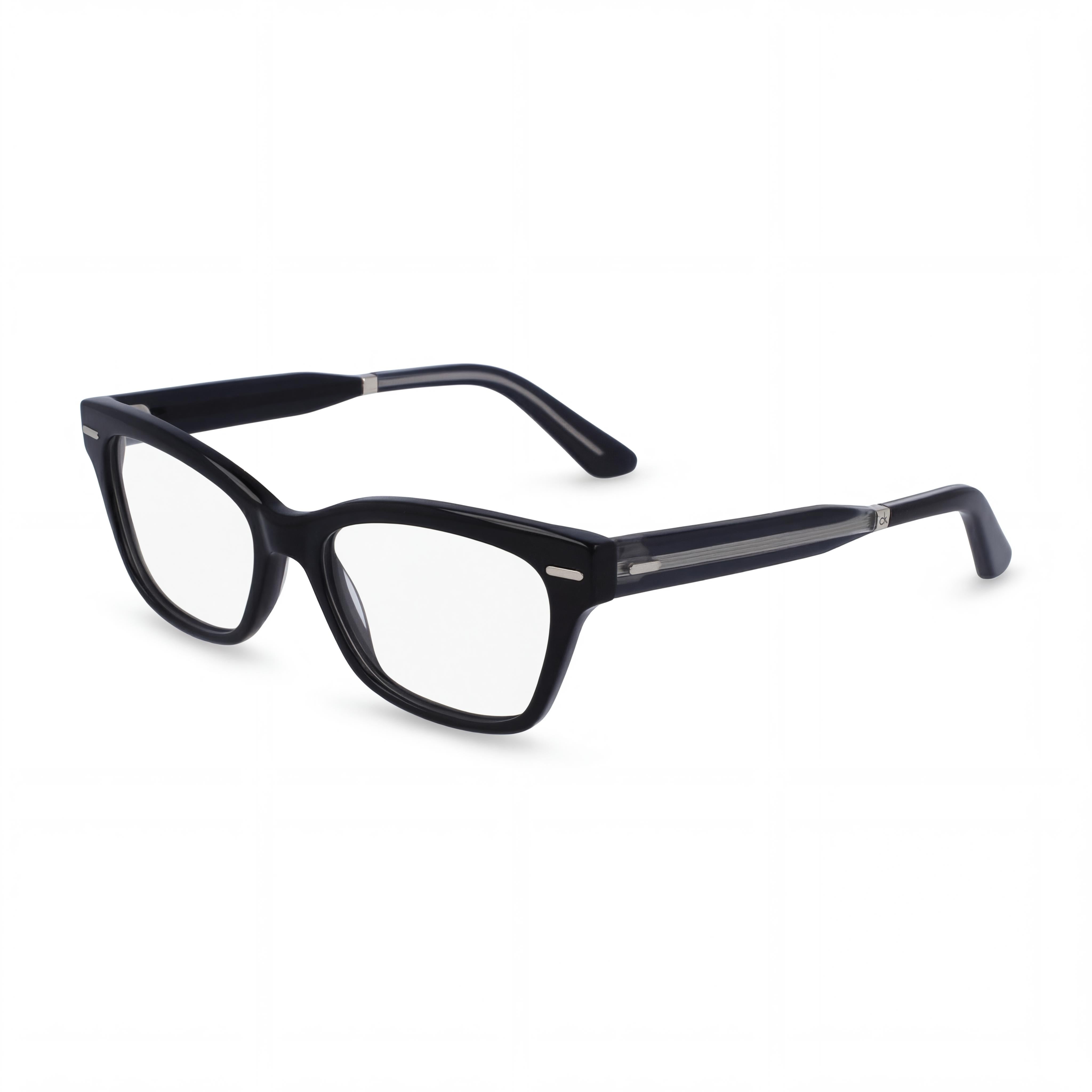 Calvin Klein CK23512 Women's Cat Eye Full Rim Eyeglasses, Black Acetate Frame, 52mm, Photo 1