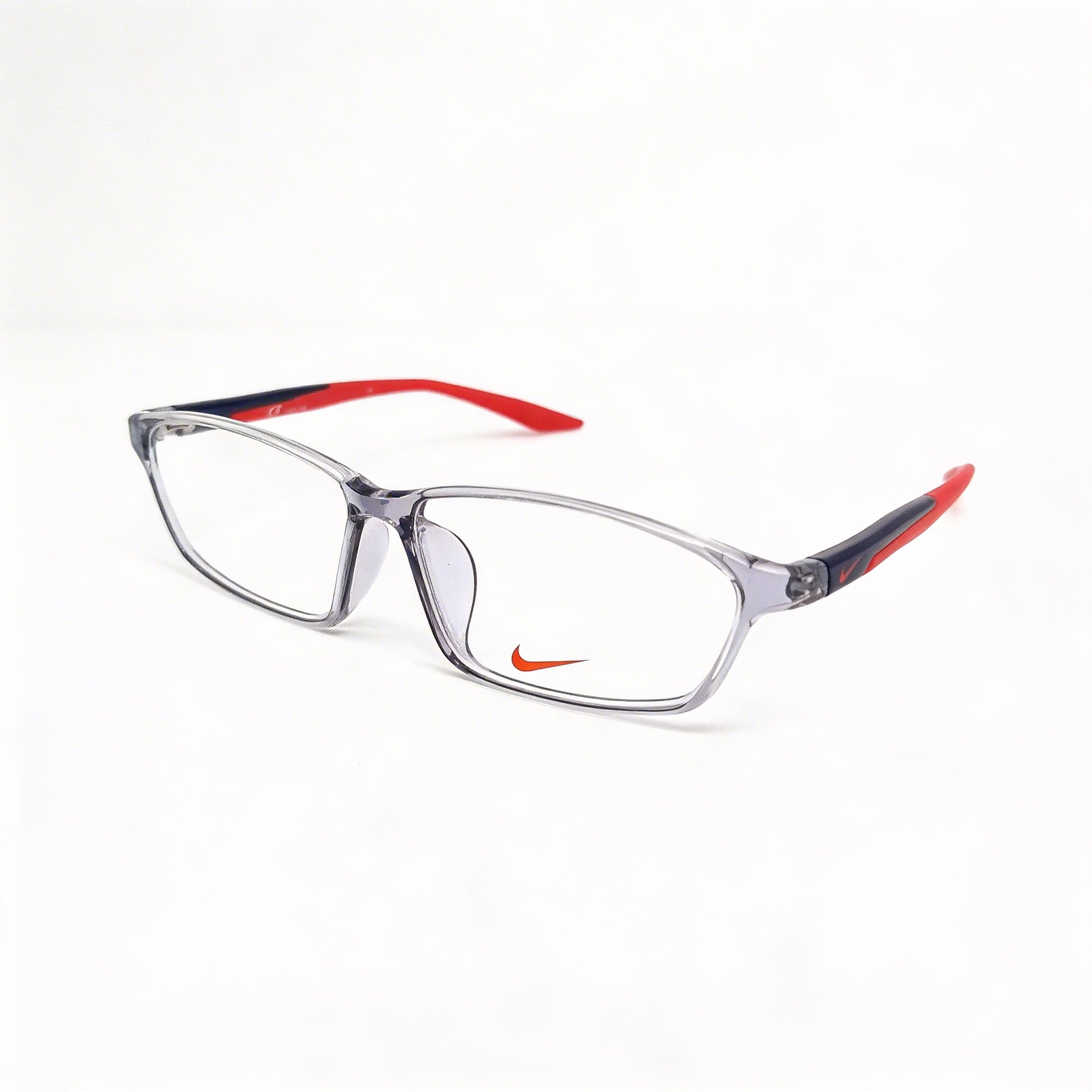 Nike 7130af Men's Eyewear featuring Light Grey Plastic Frame and 57mm Non- Polycarbonate Lenses, Photo 1