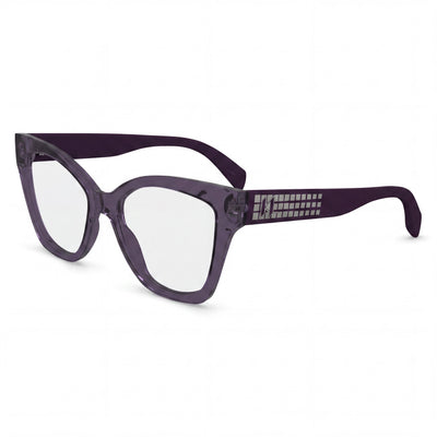 KARL LAGERFELD KL6150 Women's Modern Style Violet Injected Ophthalmic Eyeglasses, Polycarbonate Lenses, 53mm