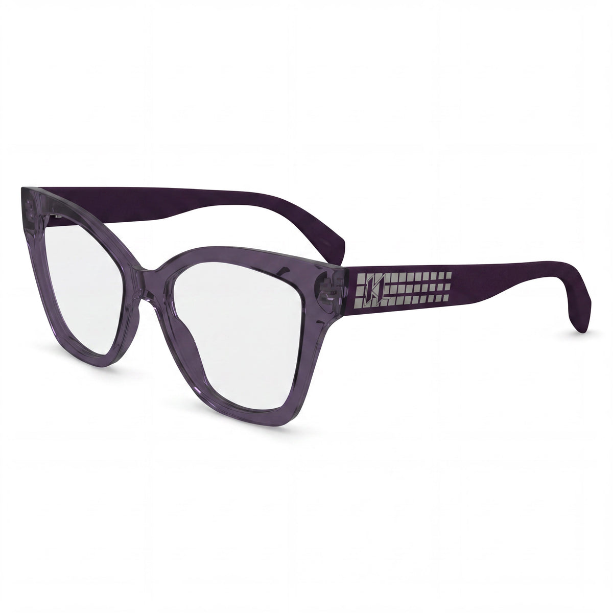 KARL LAGERFELD KL6150 Women's Modern Style Violet Injected Ophthalmic Eyeglasses, Polycarbonate Lenses, 53mm, Photo 1