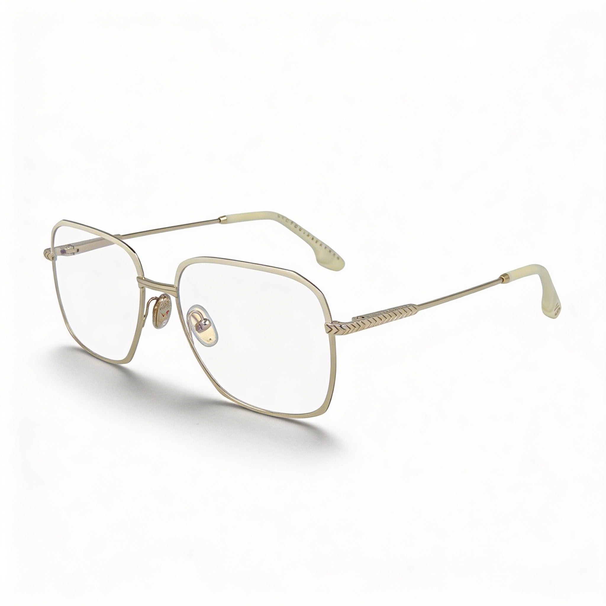 Victoria Beckham Classic Unisex Gold Ivory Acetate Sunglasses with 54mm Polycarbonate Lens, 17mm Bridge, 140mm Temples, Photo 1